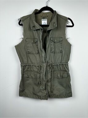 Old Navy Women's Olive Utility Sleeveless Jacket